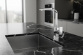 Aqua Deck-mounted Kitchen Mixer Tap on Black Marble