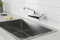 Aqua Wall-mounted Kitchen Mixer Tap with Kitchen Sink
