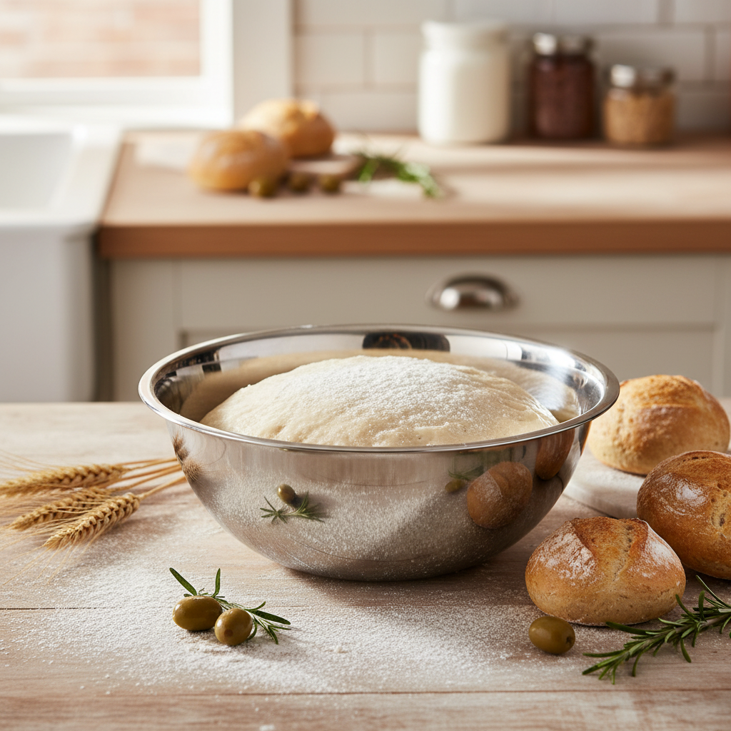 Deep Dough Bowl with Food