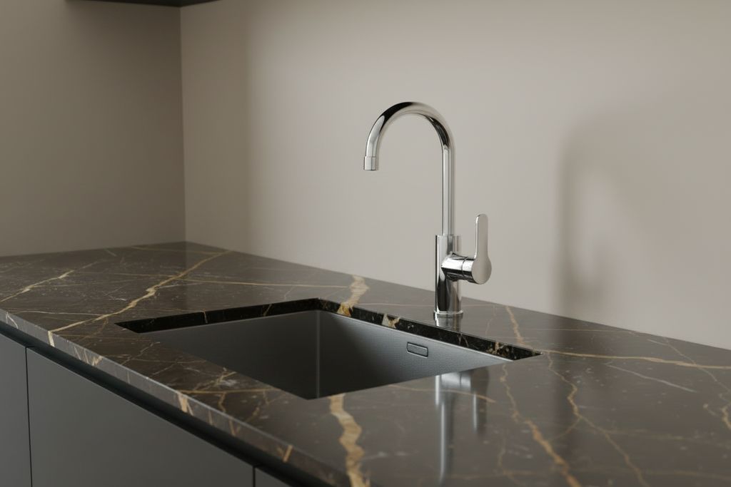 Sire Deck-mounted Kitchen Mixer Tap - Light Wall