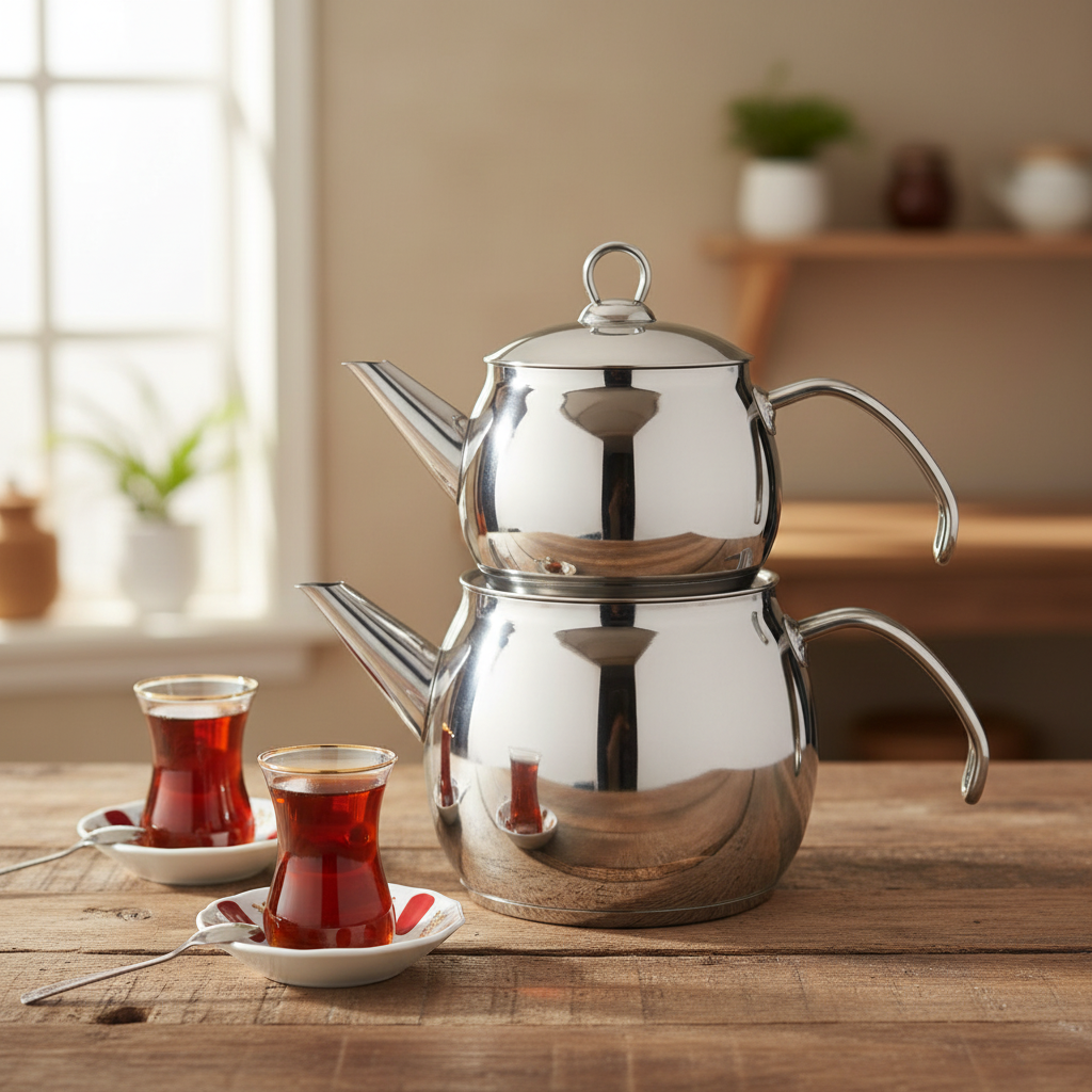 Turkish Tea Pot Decorated